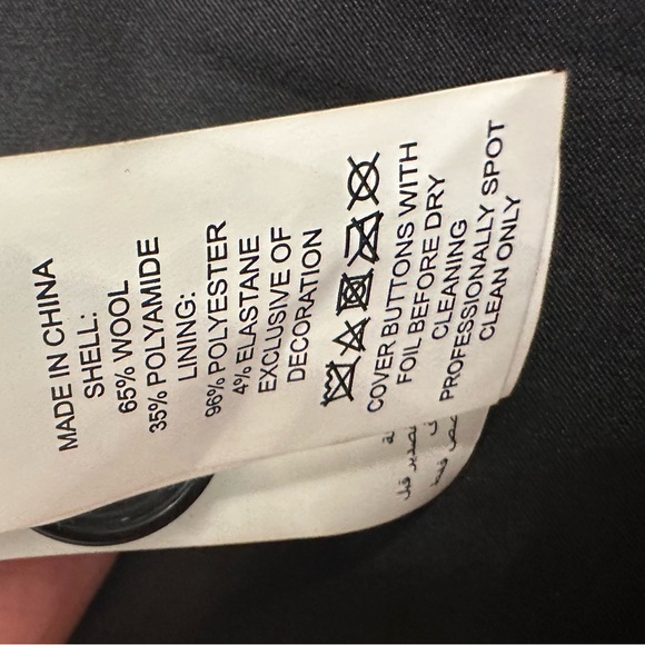 KATE SPADE MADISON AVE QUINCY BLACK WOOL LONG TRENCH COAT (UK 6) RRP £1,200 - Picture 4 of 7